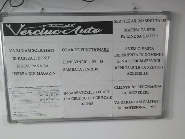 Instalație de vulcanizare în service-ul Verciuc Auto